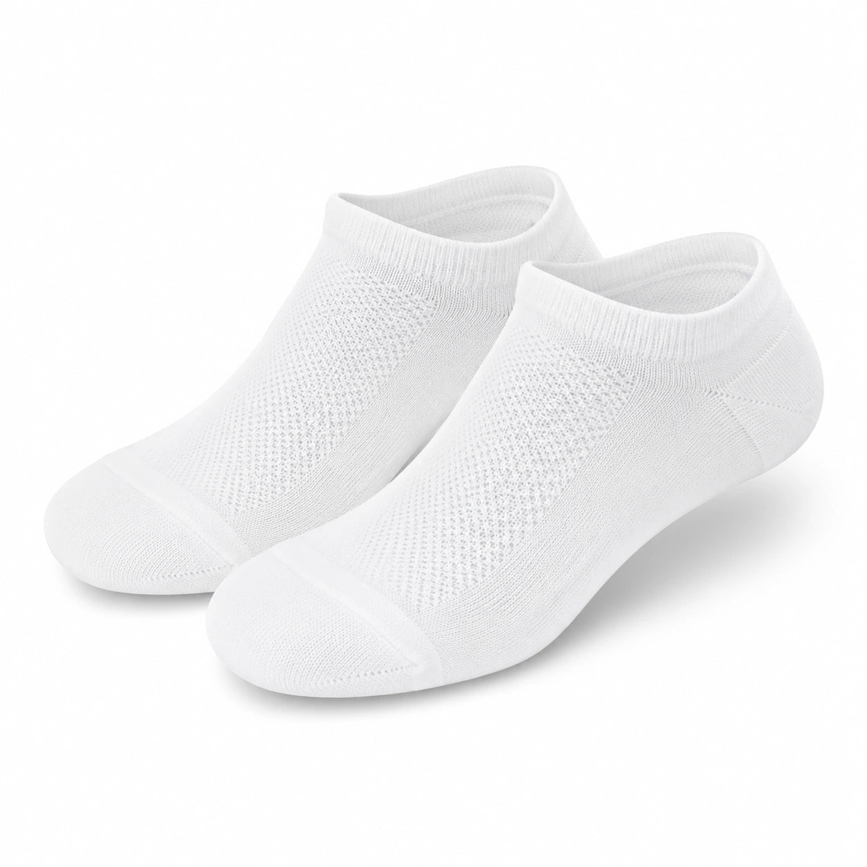 Chaussettes courtes 39-42 en textile tricoté blanc respirant
