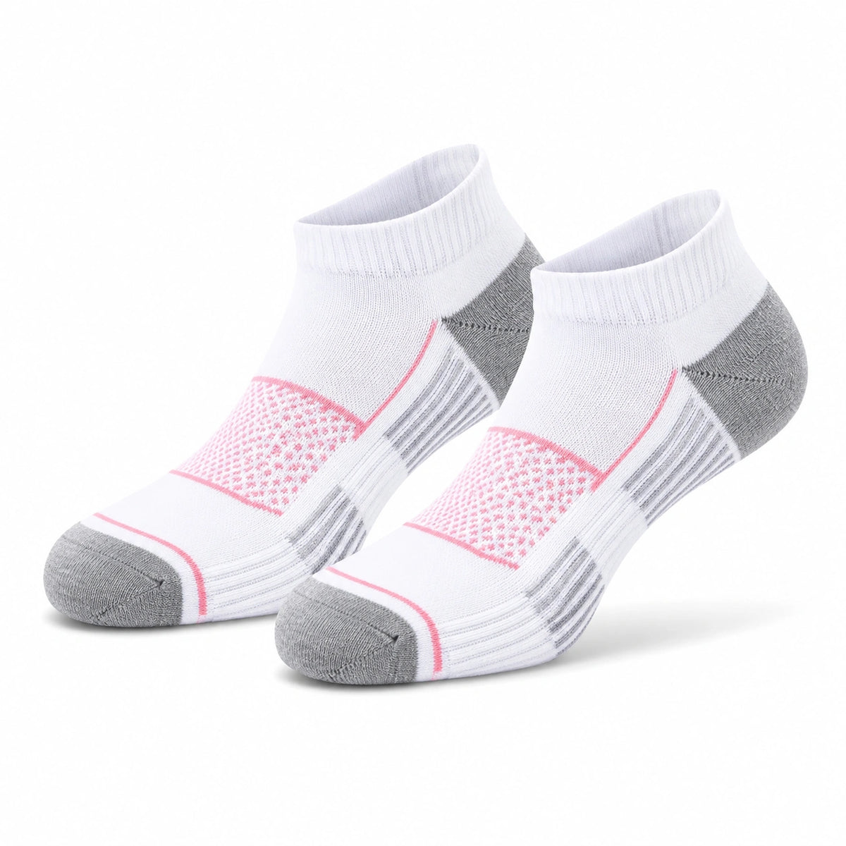 Chaussettes de sport basses 39-42 en maille blanc gris rose