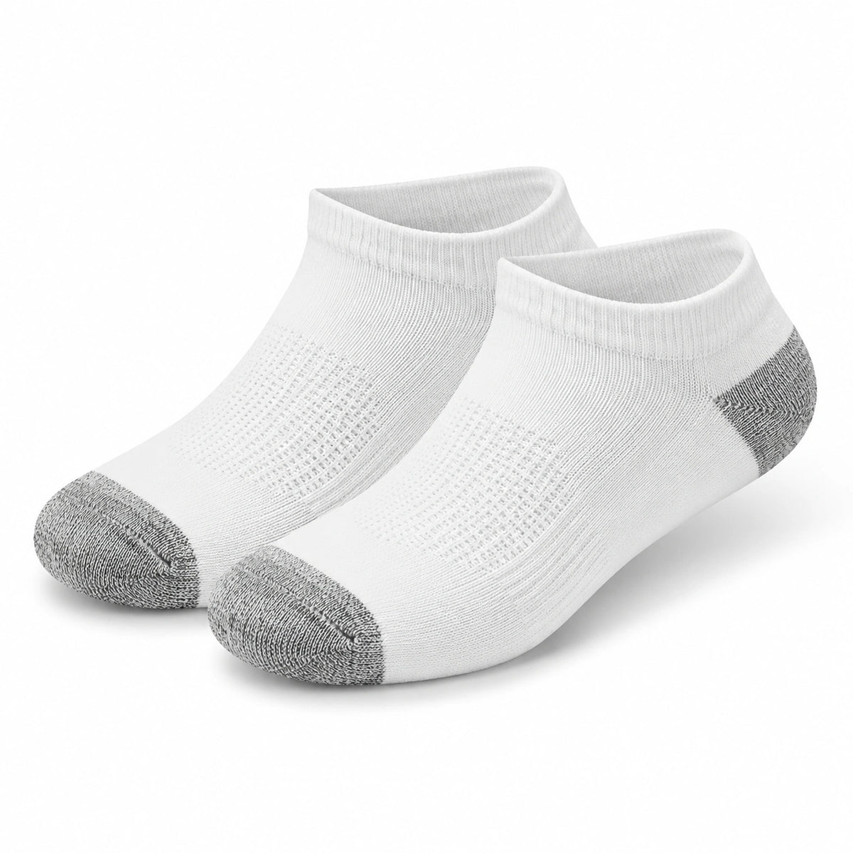 Chaussettes de sport 39-42 en maille blanche et grise - respirantes à tige basse