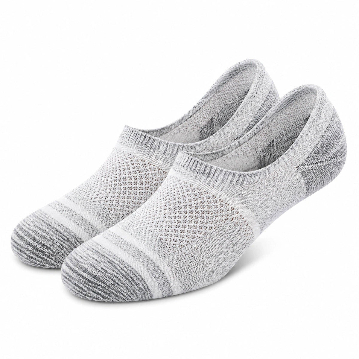 Chaussettes invisibles 39-42 en maille gris clair respirantes