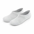 Chaussettes invisibles 39-42 gris clair en maille textile - coupe basse respirante