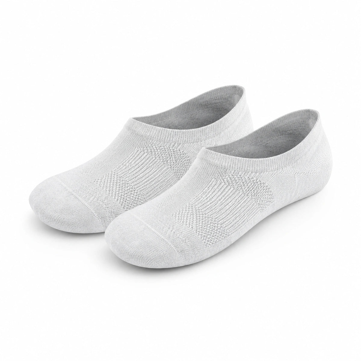 Chaussettes invisibles 39-42 gris clair en maille textile - coupe basse respirante