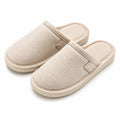 Chaussons mules taille 42/43 beige en textile tissé - intérieur
