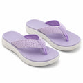 Tongs femme taille 42/43 violettes à brides textiles semelle épaisse décontractée