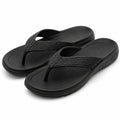 Tongs 36/37 noires en matière synthétique à semelle texturée pour plage et loisirs